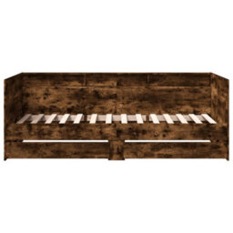 Berkfield Daybed With Drawers Without Mattress Smoked Oak 100X200 Cm - thumbnail 4