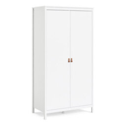 Furniture To Go Barcelona Wardrobe With 2 Doors In White - thumbnail 1
