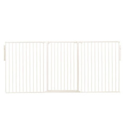 Safetots Premium Extra Tall Room Divider, Up To 226Cm Wide, White, 105Cm Tall, Multi Panel Barrier For Baby And Toddler - thumbnail 1