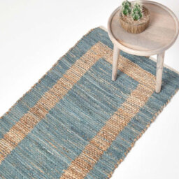 Homescapes Veranda Grey And Nude Hemp Chindi Rug, 66 X 200 Cm - thumbnail 1
