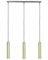 Wyld And Coco Luxe Brass Lighting 100Cm 3-Light Modern Pendant Lamp For Dining And Living Rooms - thumbnail 1