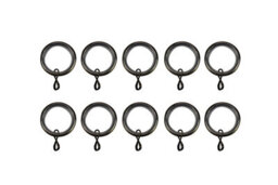 GoodHome Antiki Antique Brass Effect Curtain Ring (Dia)19mm, Pack Of 10 Compatibility- 16/19mm Curtain Poles - thumbnail 1