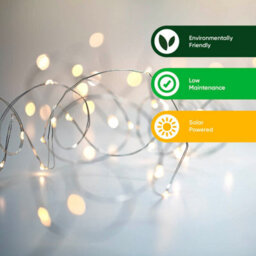 Gardenwize Pack Of 2 Solar Powered 100 Copper String Led Lights For Outdoor Garden Patio Flower Bed Lighting - thumbnail 3