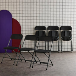 Sweeek - Set Of 6 Folding Event Chairs Fiesta Charcoal Grey 44X81X50 Cm - thumbnail 4