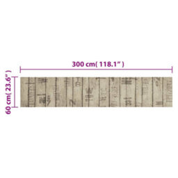 Berkfield Kitchen Rug Washable Fence 60X300 Cm Velvet - thumbnail 5