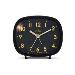 Acctim Hilda Analogue Alarm Clock Non Ticking Sweep Crescendo Alarm Backlight Retro Black - thumbnail 3