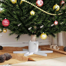 Vidaxl Christmas Tree Stand 1.73 White 50 X 50 X 15.5 Cm Steel - thumbnail 4