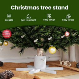 Vidaxl Christmas Tree Stand 1.73 White 50 X 50 X 15.5 Cm Steel - thumbnail 7