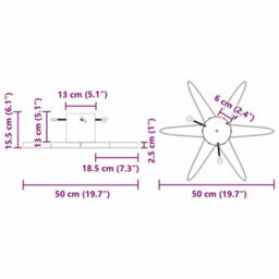 Vidaxl Christmas Tree Stand 1.73 White 50 X 50 X 15.5 Cm Steel - thumbnail 3