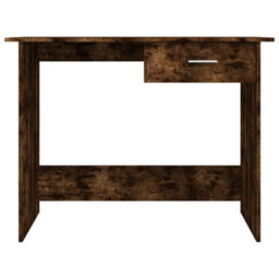 Berkfield Desk Smoked Oak 100X50X76 Cm Engineered Wood - thumbnail 4