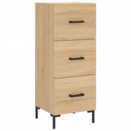 Berkfield Highboard Sonoma Oak 34.5X34X180 Cm Engineered Wood - thumbnail 5