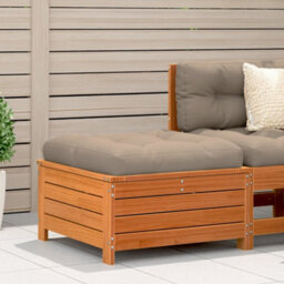 Berkfield Garden Footstool Wax Brown 62X63.5X32 Cm Solid Wood Pine - thumbnail 1