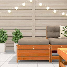 Berkfield Garden Footstool Wax Brown 62X63.5X32 Cm Solid Wood Pine - thumbnail 3