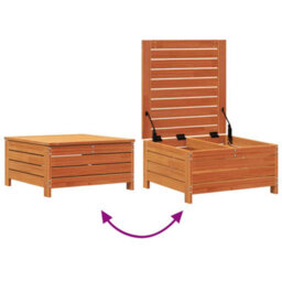 Berkfield Garden Footstool Wax Brown 62X63.5X32 Cm Solid Wood Pine - thumbnail 7