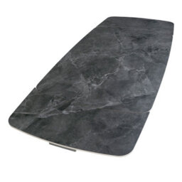 Angel Cerda Elegant Oval Barrel Dining Table With Extendable Features In Porcelain Marble And Black Steel - thumbnail 5