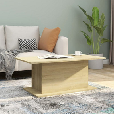 Berkfield Coffee Table Sonoma Oak 102X55.5X40 Cm Engineered Wood - image 1