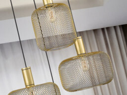Luminosa Lighting Luminosa Osiris Cluster Pendant Ceiling Light 4 Light Gold Paint E27 - Uk Stock - thumbnail 3
