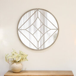 Charles Bentley Lisbon Round Garden Mirror Weather Resistant - thumbnail 3