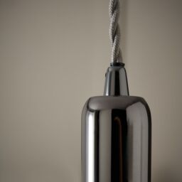 Colours Gloss Grey Nickel Effect Pendant Ceiling Light, (Dia)120mm - thumbnail 3
