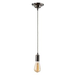 Colours Gloss Grey Nickel Effect Pendant Ceiling Light, (Dia)120mm - thumbnail 6