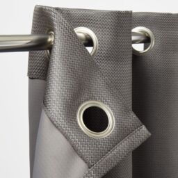 GoodHome Moggo Dark Grey Herringbone Blackout Eyelet Curtain (W)117Cm (L)137Cm, Single - thumbnail 3