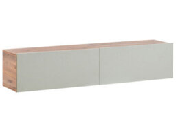 Wyld And Coco Wall-Mounted Tv Stand 55-Inch, 2 Soft-Close Cabinets, Light Green Matt Finish - thumbnail 3