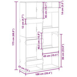 Berkfield Classic Room Divider White 100X33X175 Cm Engineered Wood - thumbnail 9