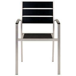 Beliani Set Of 6 Garden Chairs Vernio Black/ Silver - thumbnail 5