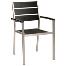 Beliani Set Of 6 Garden Chairs Vernio Black/ Silver - thumbnail 4