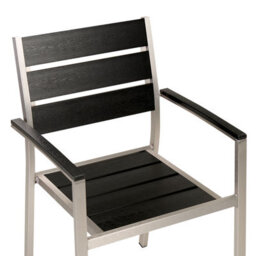 Beliani Set Of 6 Garden Chairs Vernio Black/ Silver - thumbnail 7
