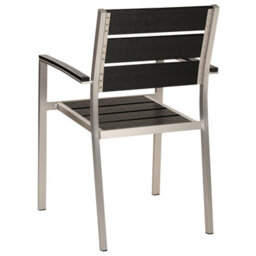 Beliani Set Of 6 Garden Chairs Vernio Black/ Silver - thumbnail 6