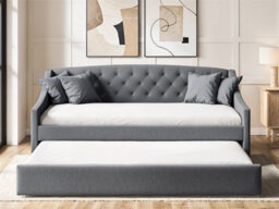 Flair Aurora Fabric Daybed With Trundle - Grey - thumbnail 3