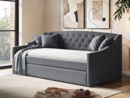 Flair Aurora Fabric Daybed With Trundle - Grey - thumbnail 2