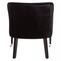 Orsina Velvet Upholstered Black Velvet Chair, Mid Century Design Comfortable Armchair, Classic Modern Armchair - thumbnail 4