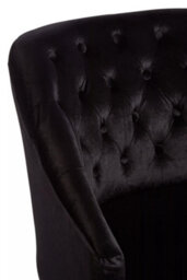 Orsina Velvet Upholstered Black Velvet Chair, Mid Century Design Comfortable Armchair, Classic Modern Armchair - thumbnail 5