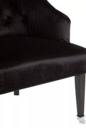 Orsina Velvet Upholstered Black Velvet Chair, Mid Century Design Comfortable Armchair, Classic Modern Armchair - thumbnail 6