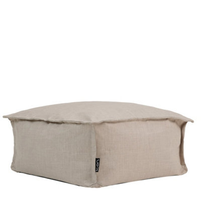 icon Dolce Indoor Outdoor Pouffe Footstool Beige Bean Bags - image 1