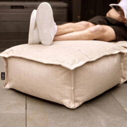 icon Dolce Indoor Outdoor Pouffe Footstool Beige Bean Bags - thumbnail 2