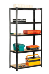 Rhino Racking 3 Bays - 180 X 90 X 45Cm - Black - 5 Tier Boltless Heavy Duty Garage Shelving Unit - 1000Kg Load Weight - thumbnail 5
