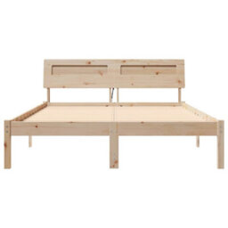 Berkfield With Led Strip Lights Brown 120 X 190 Cm Solid Pine Wood - thumbnail 5