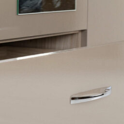 Seconique Nevada 4 Door 2 Drawer Mirrored Wardrobe In Oyster Gloss And Oak Effect Finish - thumbnail 7
