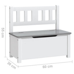 Walplus 4 Piece Children Table And Chair Set White And Grey Mdf - thumbnail 7