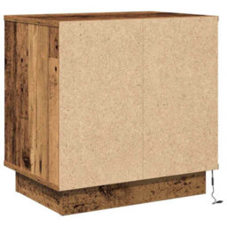 Berkfield Bedside Cabinets With Led Lights 2 Pcs Old Wood 50X34,5X50 Cm - thumbnail 9