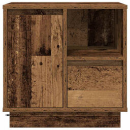 Berkfield Bedside Cabinets With Led Lights 2 Pcs Old Wood 50X34,5X50 Cm - thumbnail 7
