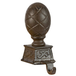 Dibor Antique Brown Artichoke Decorative Stocking Hook Fireplace Stocking Holder Christmas Stocking Holder - thumbnail 2