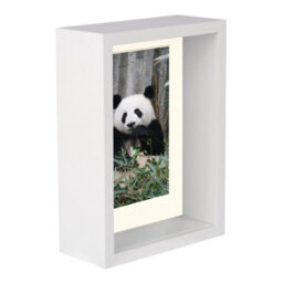 "Nicola Spring 5 X 7"" Deep Photo Frame - White/ivory Mount - 3D Deep Box Picture Frame Display Case (20 X 15Cm)" - thumbnail 1