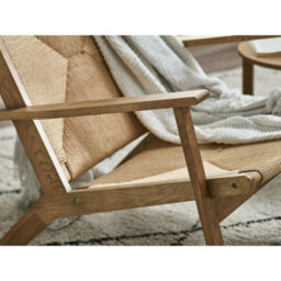 Oakham Premium Stylish Icaria Accent Chair In Oak - thumbnail 3