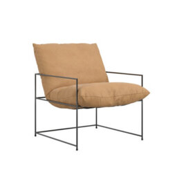 Wyld Haus Drogheda Dining Chair - Tan Houseweave, Black Metal Frame - thumbnail 2
