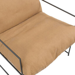 Wyld Haus Drogheda Dining Chair - Tan Houseweave, Black Metal Frame - thumbnail 4