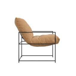 Wyld Haus Drogheda Dining Chair - Tan Houseweave, Black Metal Frame - thumbnail 6